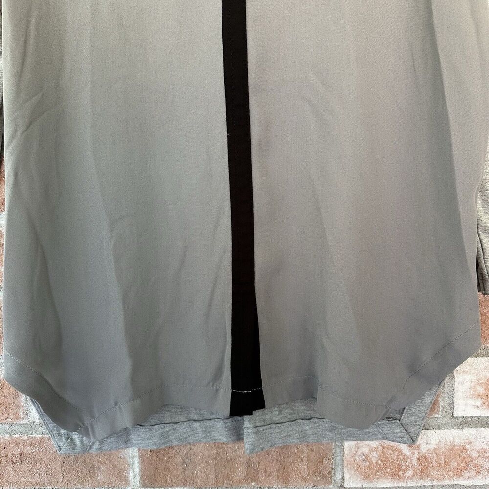 Lysse Contrast Millie Top Blouse Gray XS - Picture 4 of 10